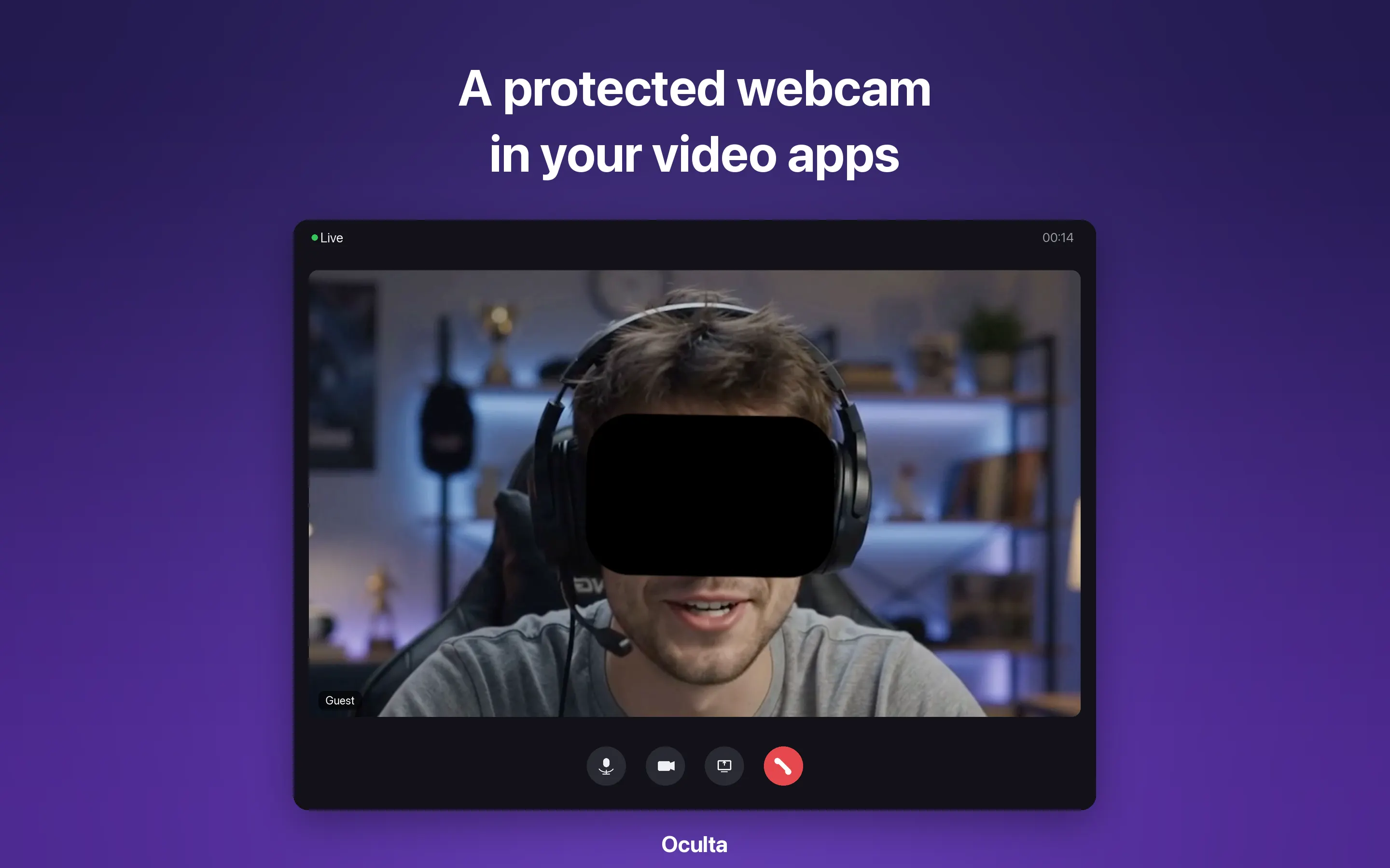 Oculta en mode webcam virtuelle et capture locale