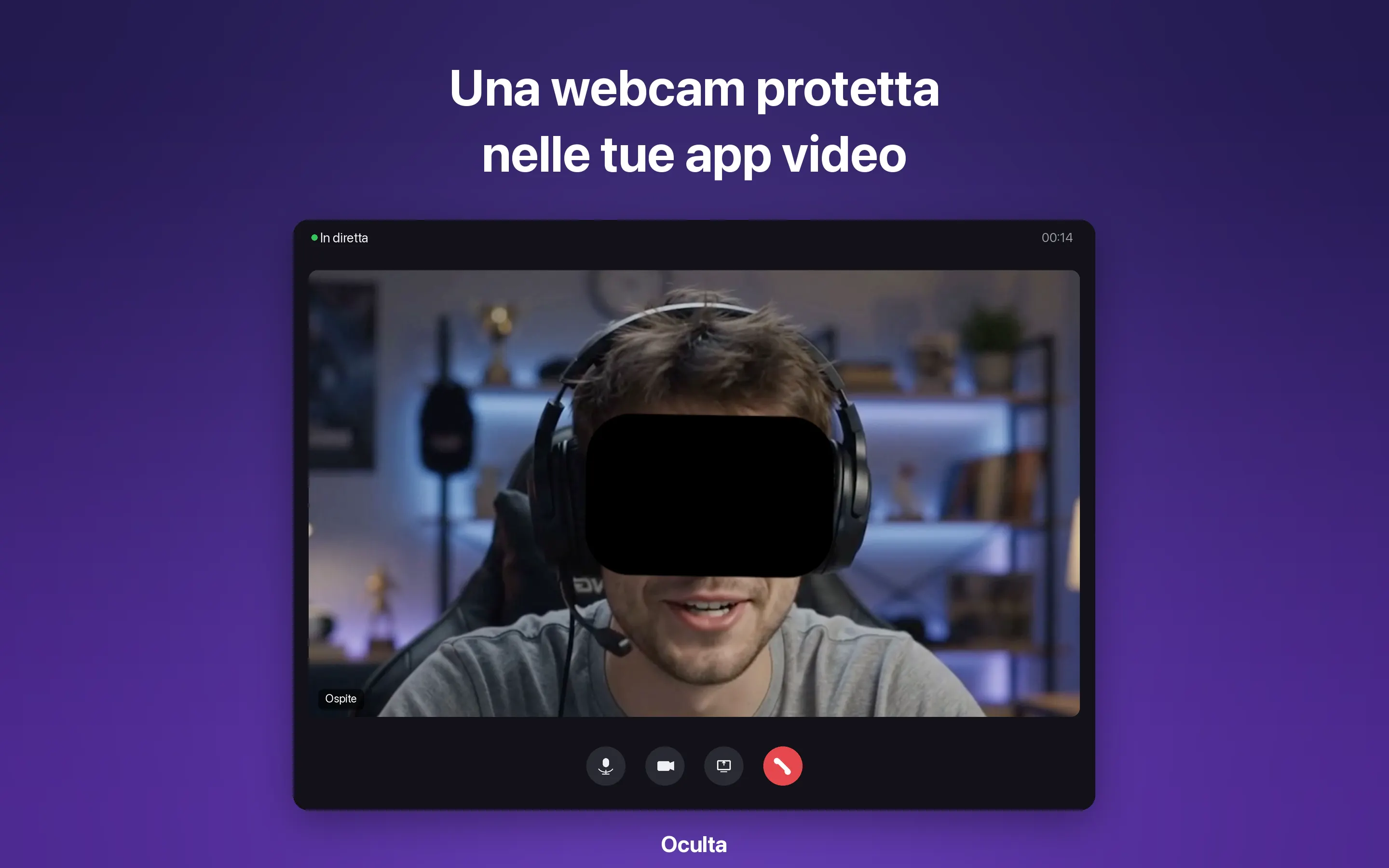 Oculta en mode webcam virtuelle et capture locale